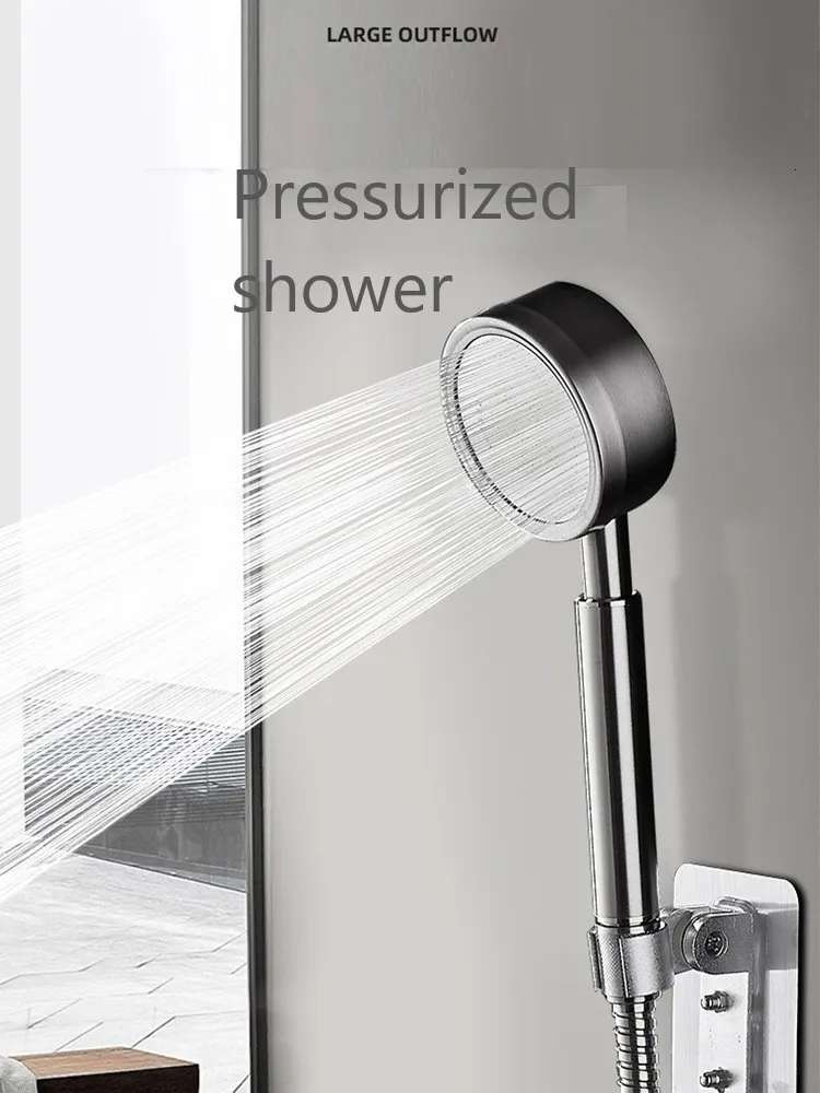 Pommeaux de douche de salle de bain Pommeau de douche pressurisé Buse de pression en aluminium Anti colmatage Pommeau de douche amovible à haute pression Accessoires de salle de bain 230731