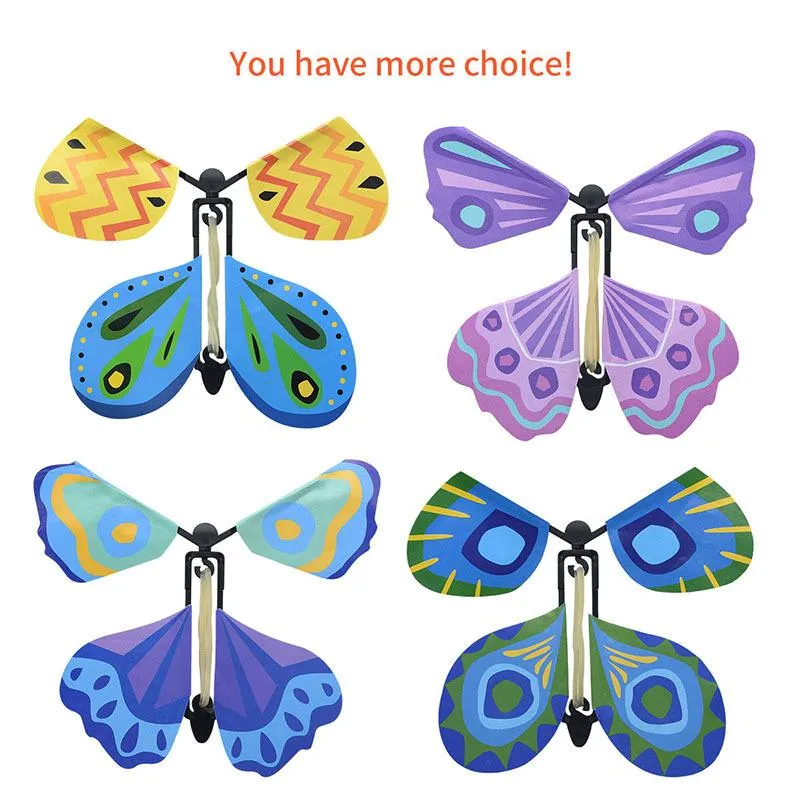 3D Magic Flying Butterfly DIY Roman Toy Olika spelmetoder Props Trickszz