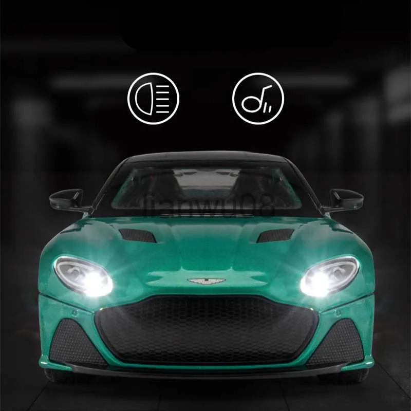 Diecast Model Cars 124 Aston Martin DBS Superleggera Lega di auto sportive Fonde sotto pressione Veicoli giocattolo Modello di auto in metallo