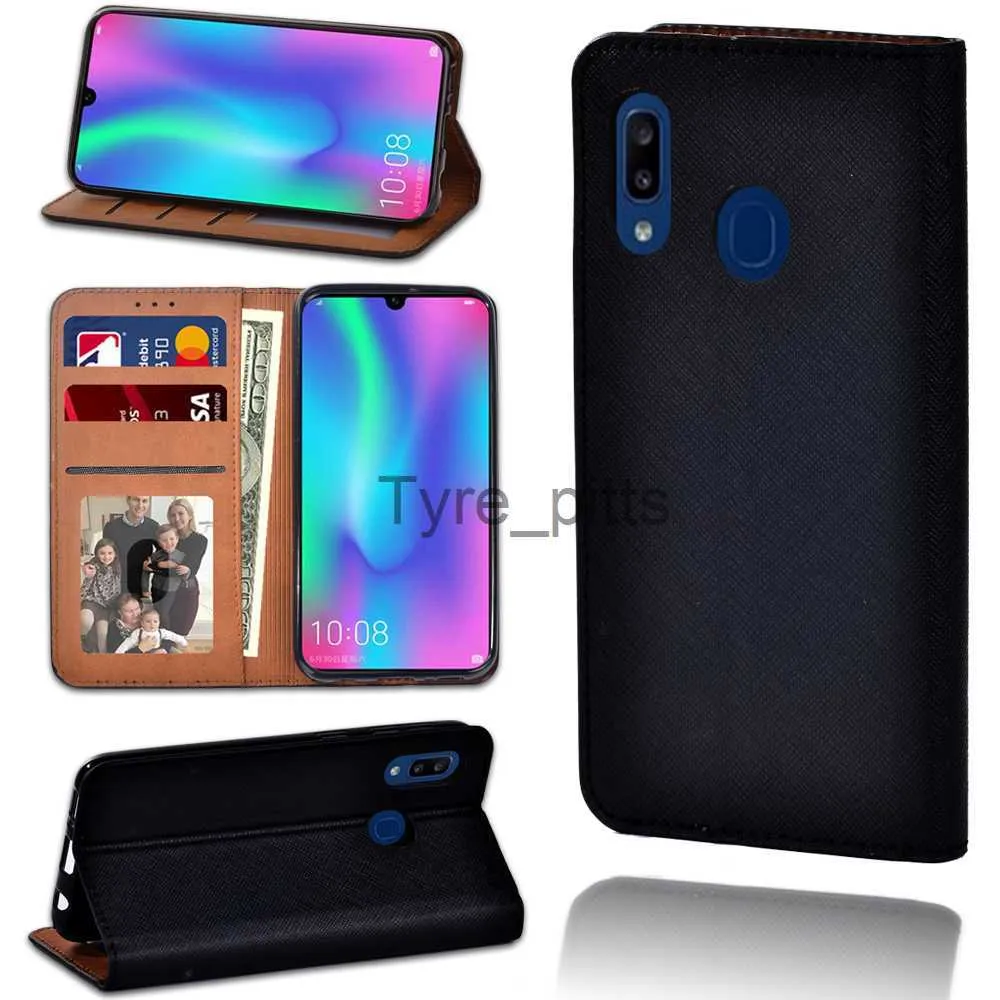 Cell Phone Cases Black Leather PU Mobile Phone Case for Samsung Galaxy A20E/A202F/A10E Magnetic with Card Pocke Waterproof Protective Shell x0731