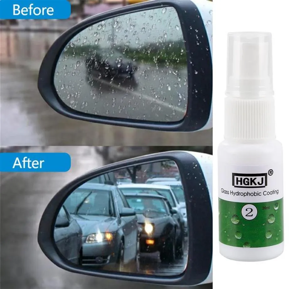 Outils de nettoyage de voiture Étanche à la pluie Agent anti-buée Revêtement de verre Pare-brise Rétroviseur Fenêtres latérales Spray HGKJ-2-20ml250R