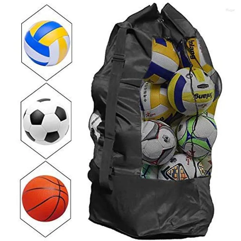 Bolsas de almacenamiento Vanzlife, bolsa de tenis de gran capacidad, deportes, fútbol, red, bolsillo, baloncesto, pelota de voleibol