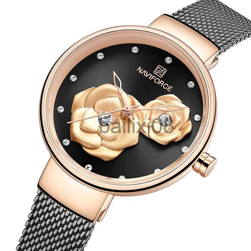 Autres Montres Marque De Luxe NAVIFORCE Dames Montre De Mode Creative 3D Rose Femmes D'affaires montres-bracelets étanche Horloge Relogio Feminino 2019 J230728