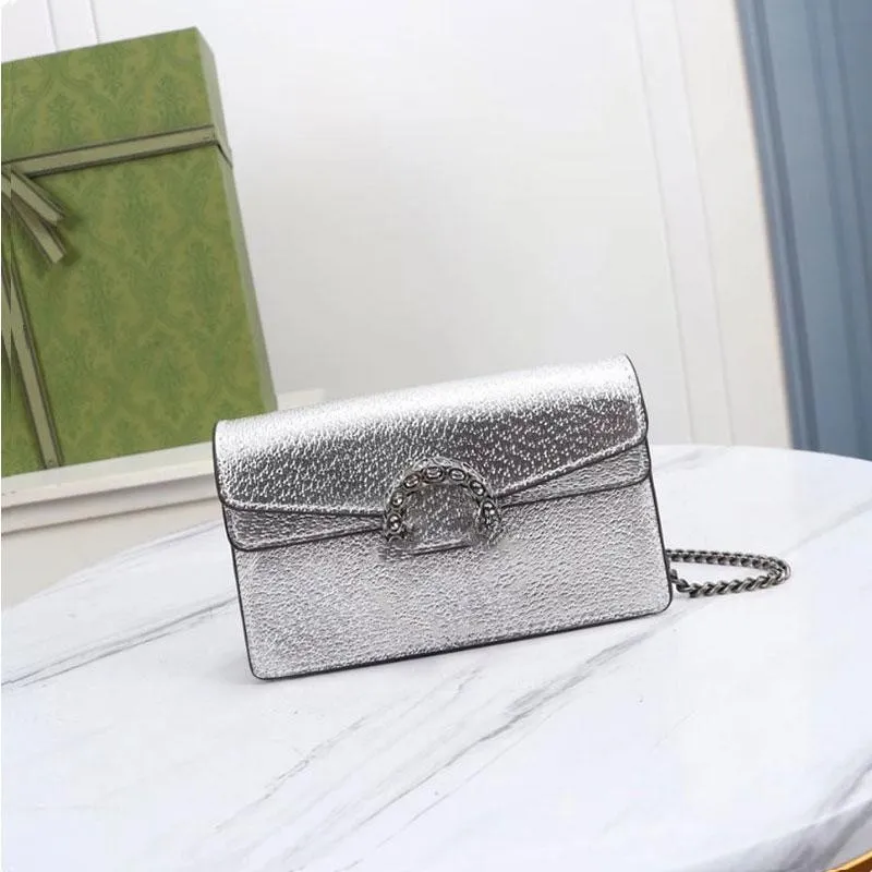 Designer Shoulder Bag Tote Dionysia Bag Two sizes2023 Fashion brand purse Vintage Women's crossbody Bag Silver leather handbag