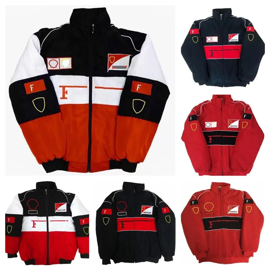 Combinaison de course F1 2021 nouveau logo entièrement brodé vêtements de travail d'équipe automne et hiver veste en coton292c