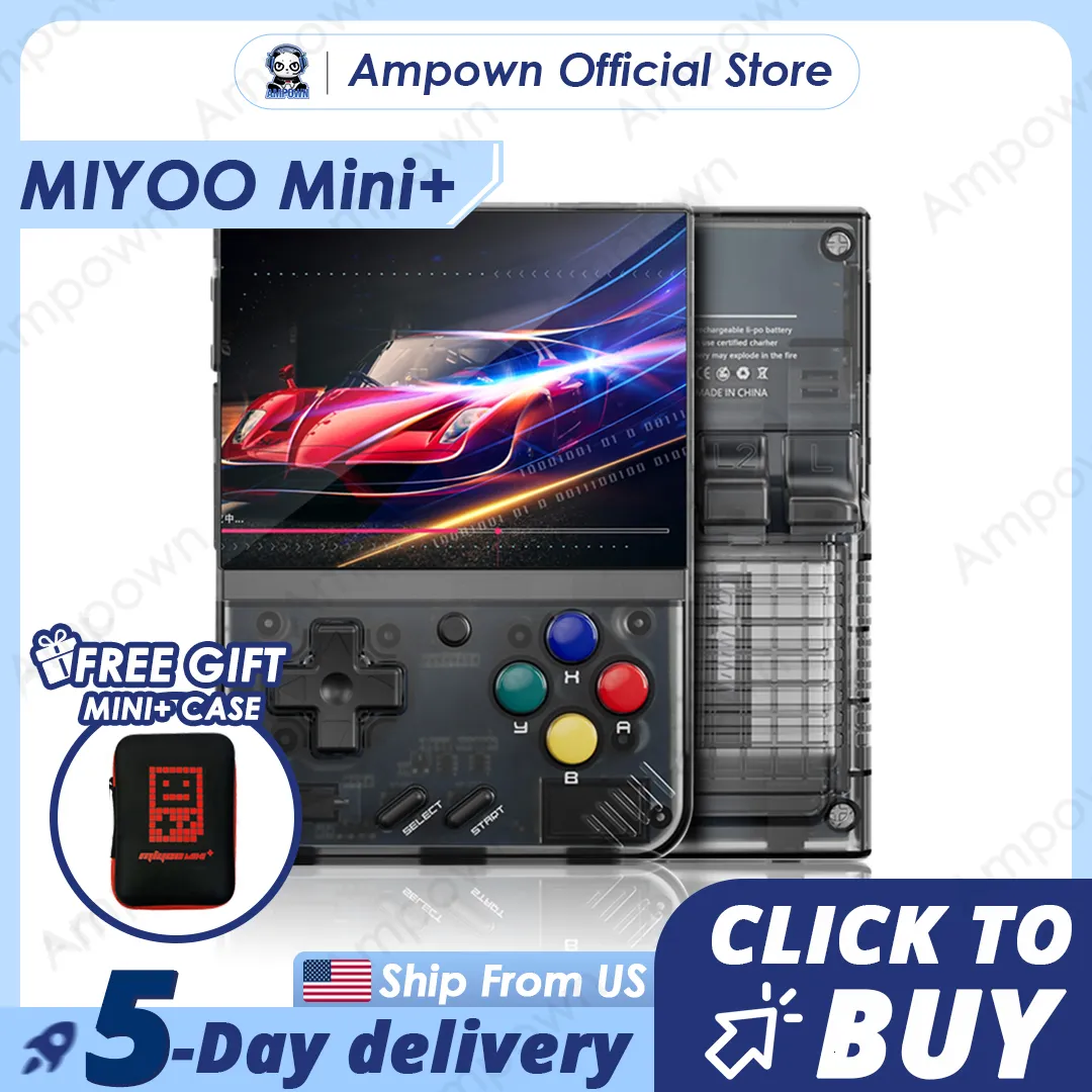 Portabla spelspelare Miyoo Mini Plus Retro Handheld Console V2 Mini IPS Screen Classic Video Linux System Children S Gift 230731