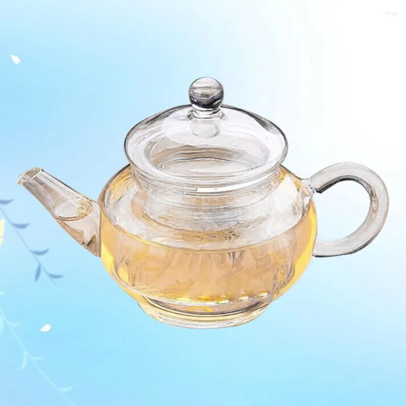 Dinnerware Sets Black Teapot Coffee Carafe Glass Kettle Loose Leaves Transparent Heat-resistant