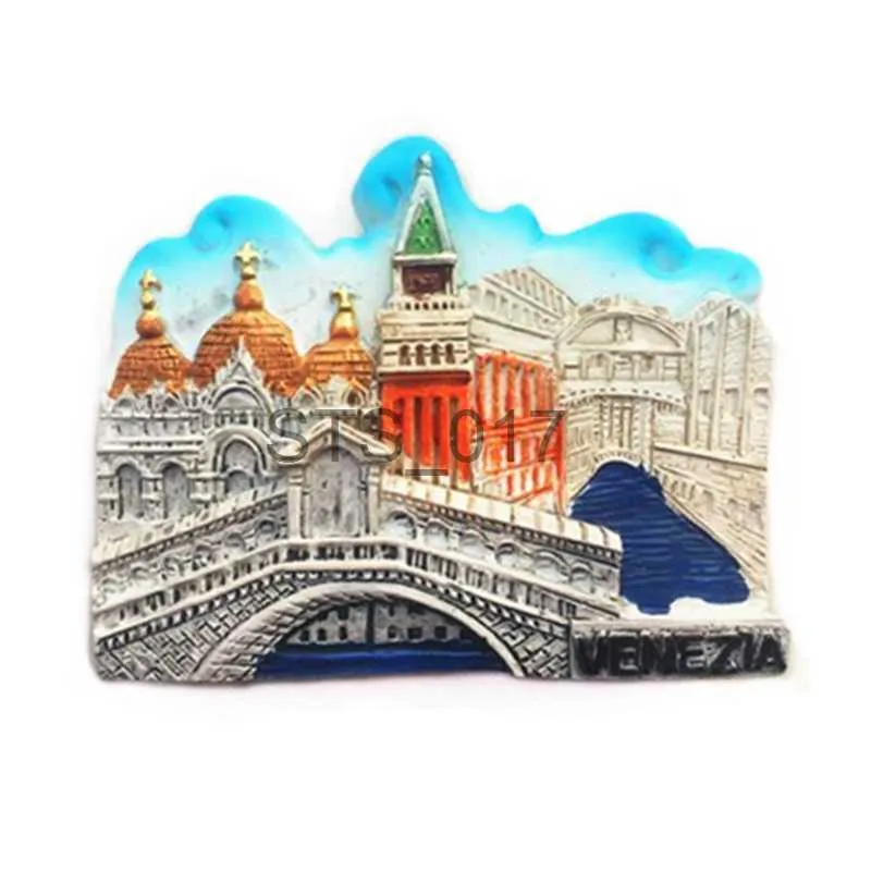 Rome tourism, souvenir fridge magnets on sale outside a shop in the
