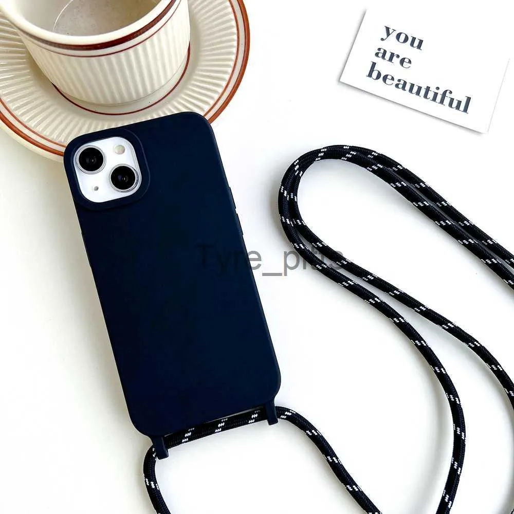 Cell Phone Cases Candy TPU For iphone 13mini 13 Pro Max apple Case 12 Crossbody Lanyard Cell Phone Mobile Back Protective Cover with Shoulder x0731