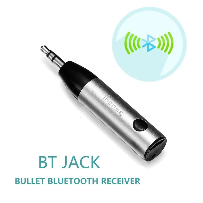 1st Mini Wireless Bluetooth Car Kit Hands 3 5mm Jack Bluetooth Aux Audio Mottagare Adapter med MIC för högtalartelefon265y