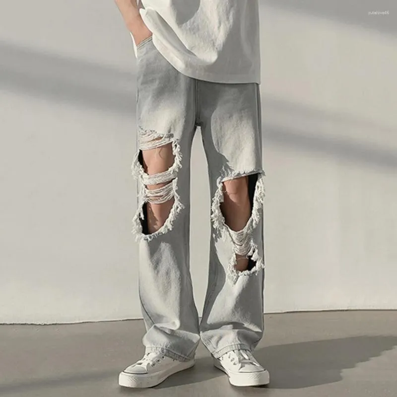 Männer Jeans Breite Bein Cargo Hosen 2023 Streetwear Männer Frühling Herbst Koreanische Mode Lose Gerade Männliche Kleidung