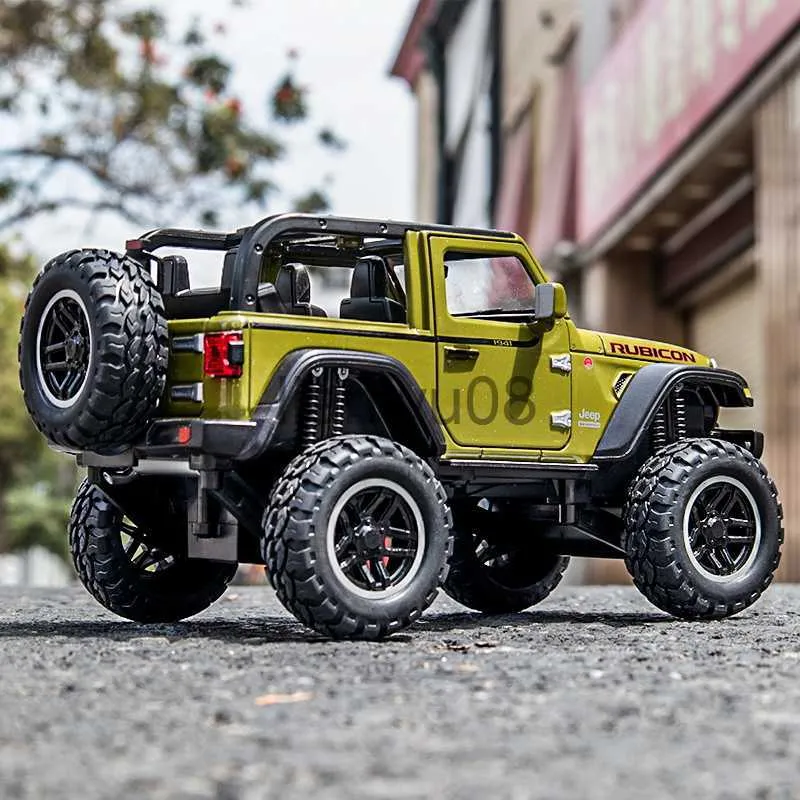 Diecast Model Cars 120 Jeeps Wrangler Rubicon 1941 Vehicle Model Car Toy High Simulation Exquisite Offroad Alloy Collection Toys Car for Children X0731