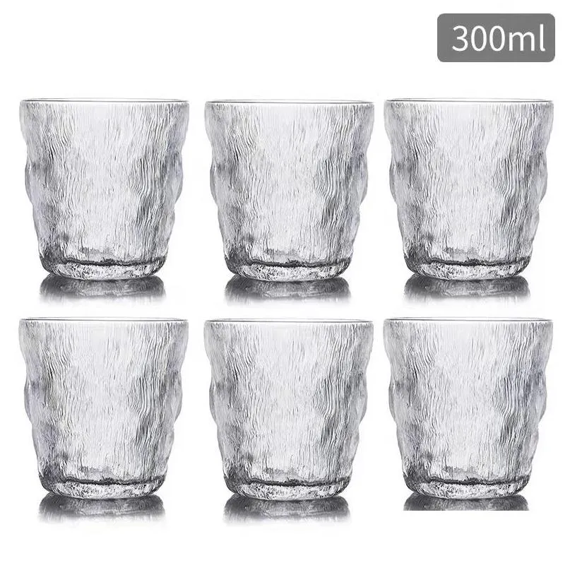 Vinglasögon ins stil den klara grå bärnsten grön blå lila gradiet färg tung glaciär glas tumbler cup guld kant droppe leverans hom dhskx