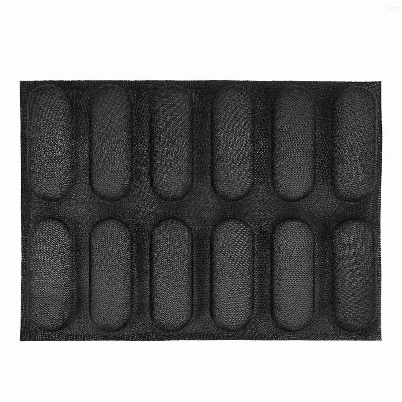 Sacchetti di stoccaggio Silicone Pan-Antiaderente Perforato Forme per teglie per pane francese Stampi per cani Fodere da forno Stampo per stuoia