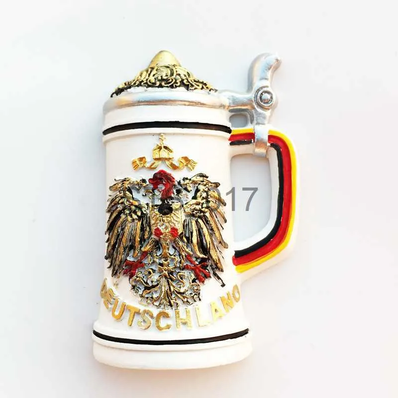 Réfrigage Aimments allemand créatif créatif tridimensionnel européen ical bière tasse touristique commémorative décorative artisanat aimant réfrigérateur x0731