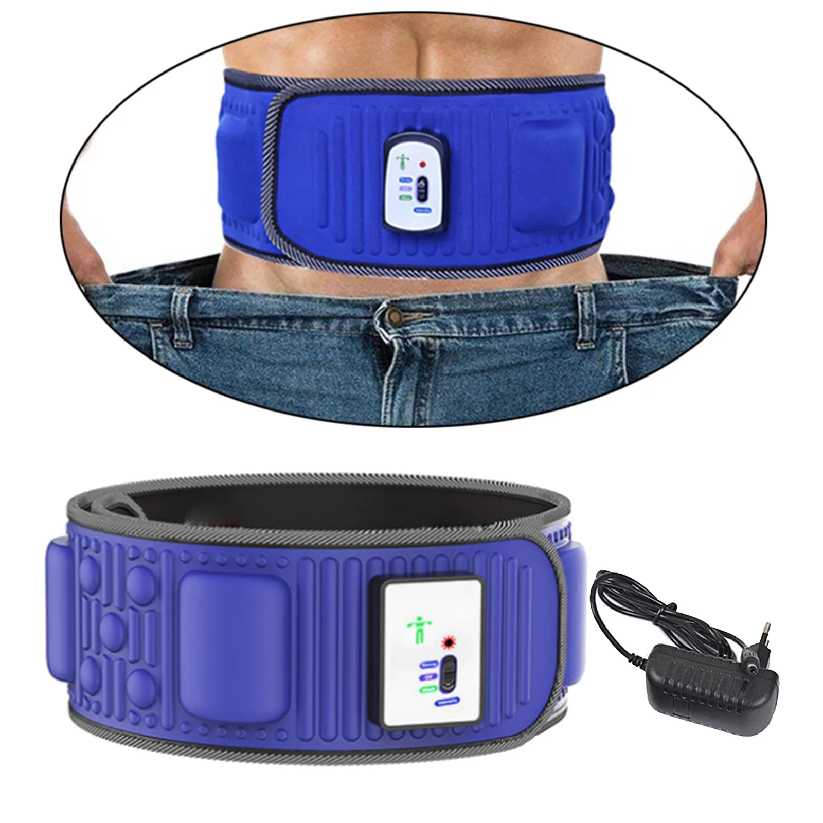 Electric Slimming Belt Training Stimulator Body Vibrating Belly Waist Trainer Massager Home Gym Waist Trimmer Weight Loss