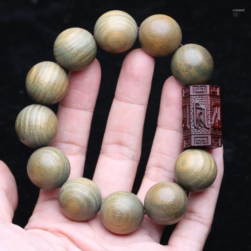 Strang Sandelholz Perlen 20mm Holzperlen Armband für Männer (Sandelholz) Elastisch