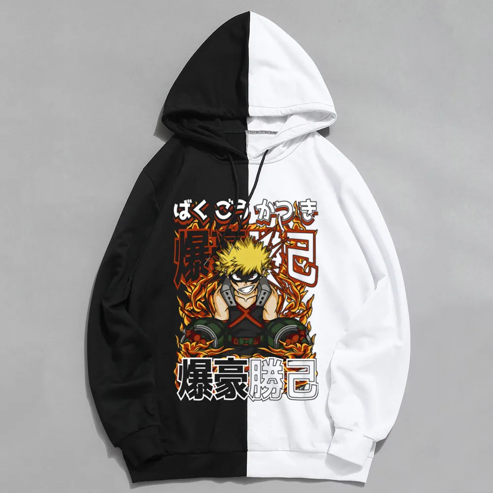 Herrtröjor tröjor min hjälte akadamia anime y2k estetiska kläder kvinnor män grafik hoodie unisex tonåringar tröja manga trendiga streetwear 230729