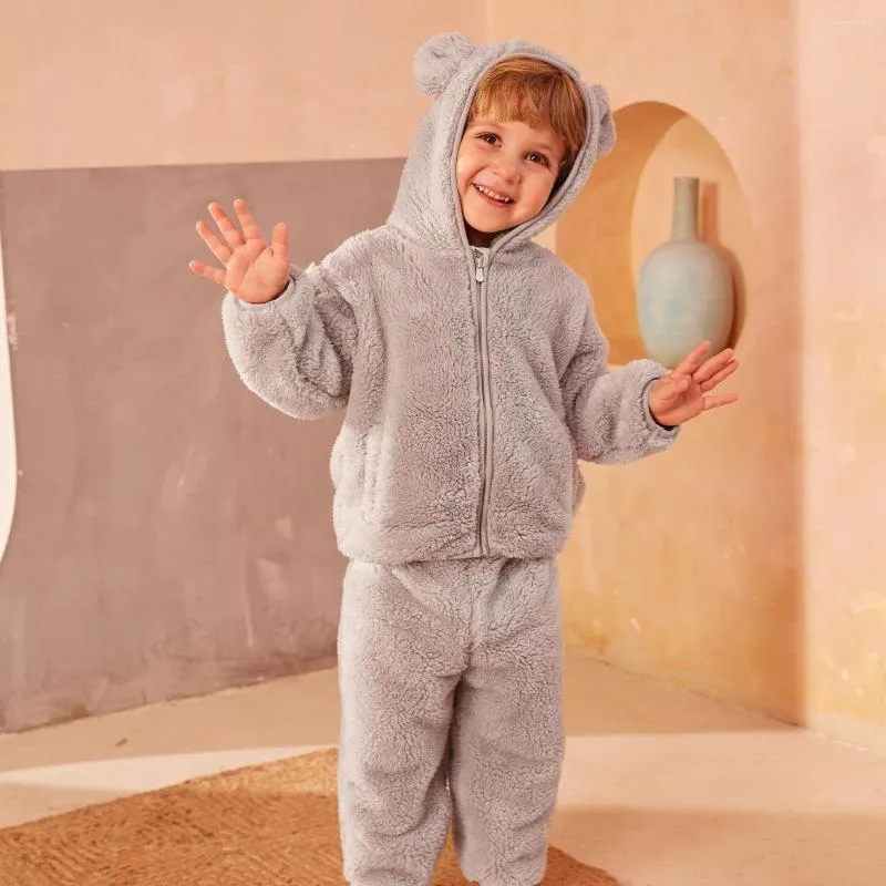 Set di abbigliamento Pureborn Baby Toddler Boys Girls Fleece Lounge Wear Set pigiama casual con cappuccio