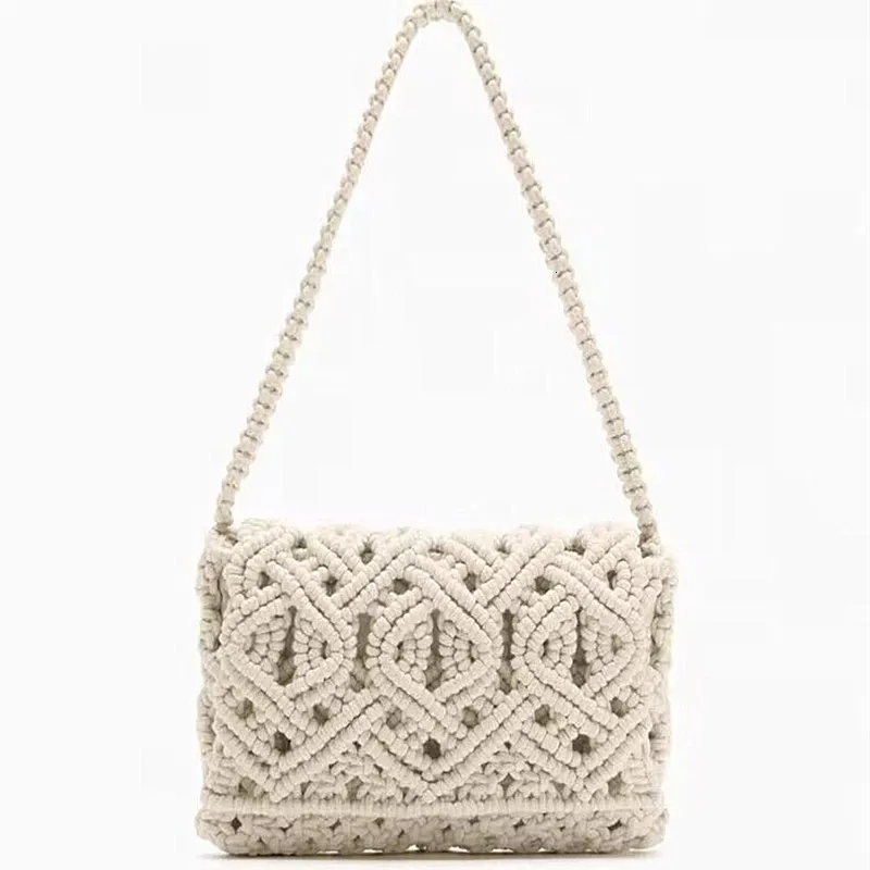 Stylish Straw Woven Crochet Shoulder Bag With Cotton Thread And Hand Tied Perfect For Evening Events 230731 From Hu06 19.8 DHgate.Com