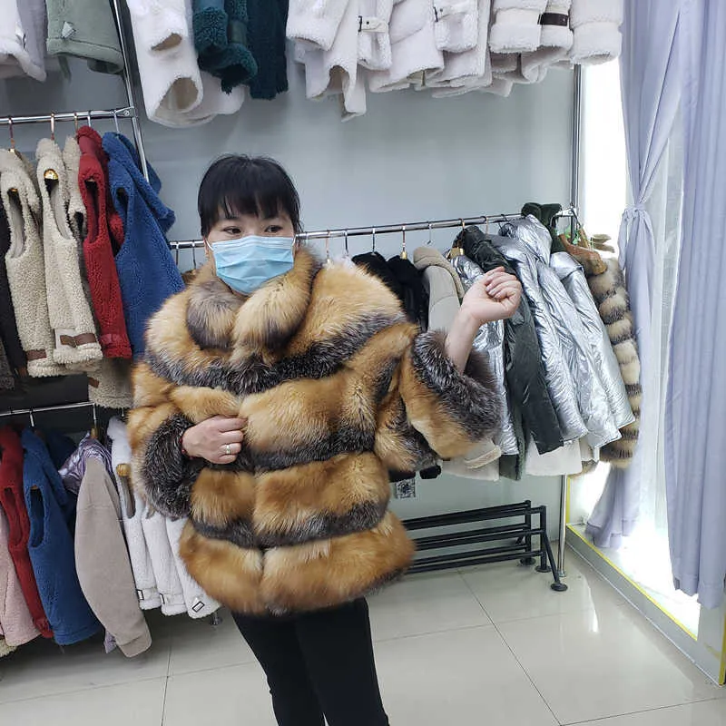 Femmes fourrure fausse fourrure 2021 nouvelles femmes réel manteau de fourrure fourrure naturelle luxe hiver épais chaud manteau fille vraie fourrure veste livraison gratuite HKD230727