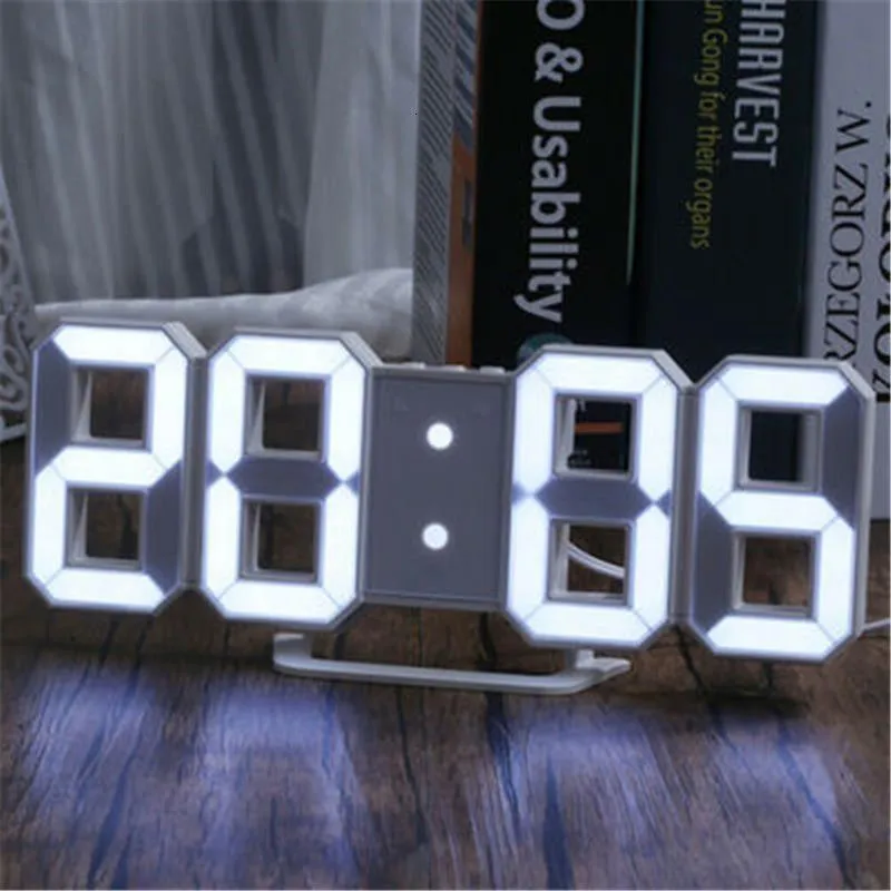 Desk Table Clocks LED Digital Wall Clock Alarm Date Temperature Automatic Backlight Desktop Home Decoration Stand Hang Wholesale 230731