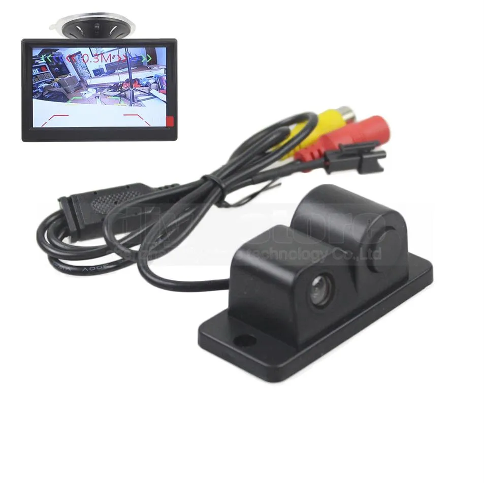 DIYKIT Impermeabile Imballaggio Sensore Radar Auto Retromarcia Telecamera per Auto Telecamera Grandangolare per Assistenza Al Parcheggio Kit 2 in 1339f