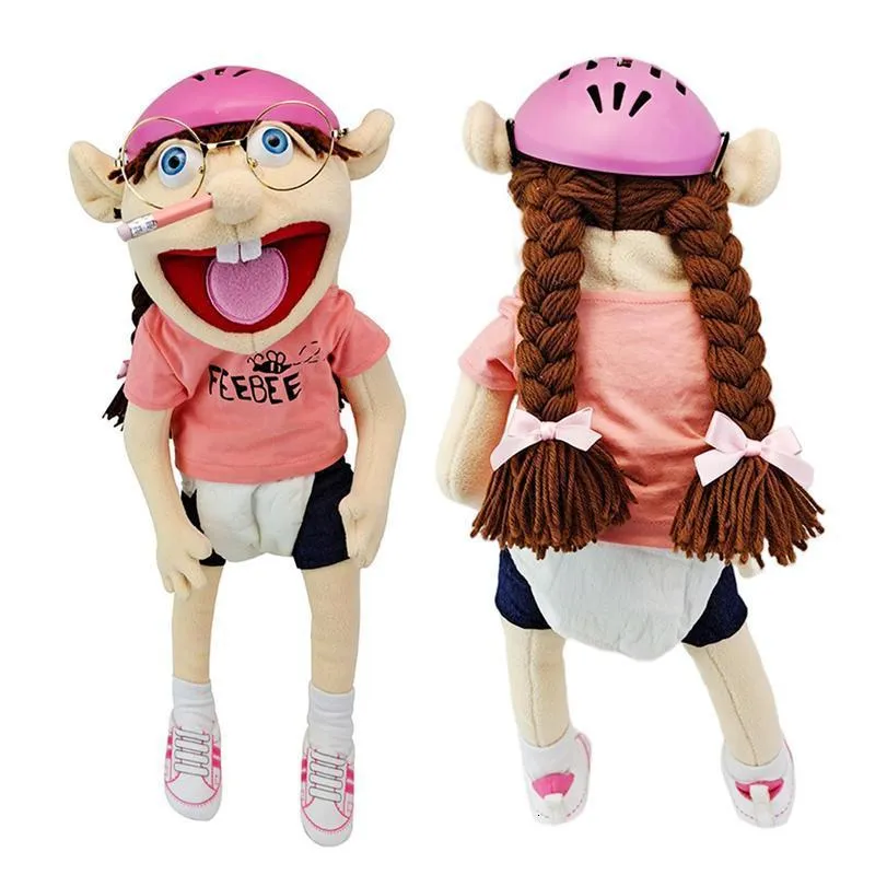 Giant Feebee Jeffy Professional Hand Puppets 60cm Plush Hat Game Toy For  Kids, Cartoon Hand Professional Hand Puppets For Talk Shows, Parties, And  Christmas Gifts From Huan08, $64.31
