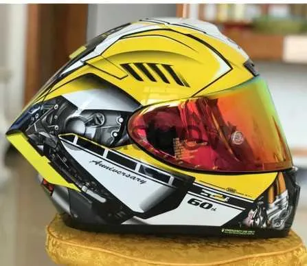 Capacetes de motocicleta X14 Capacete XQuatorze R1 Edição Comemorativa Capacete Amarelo Full Face Racing Capacete de Motocicleta L23124