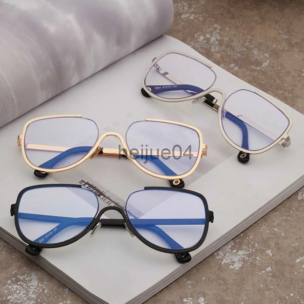 Lenzenvloeistof Frame Optische Frame Clear Bril Mannen Metalen Transparante Brillen Vrouwen Volledige Rand Roeping Accessoires Winkelen Lenzenvloeistof 8361OLO x0731