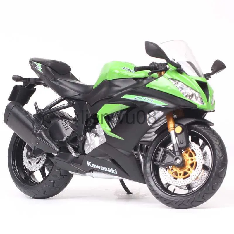 Diecast Model Arabalar Yeşil 112 Ölçekli Otomatik Autaxx Kawasaki Ninja ZX6R 636 Spor Bisiklet Diecasts Oyuncak Araçları Motosiklet Yarış Modeli Replicas Kids X0731