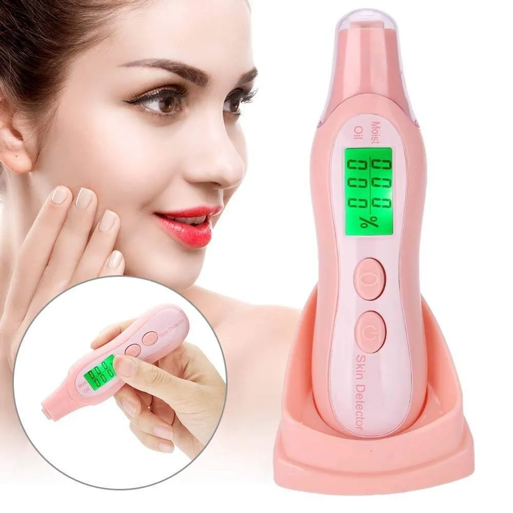 Face Care Devices Mini Digital Skin Analyzer Portable LCD Moisture Oil Water Monitor Detector Tester Tools 230729