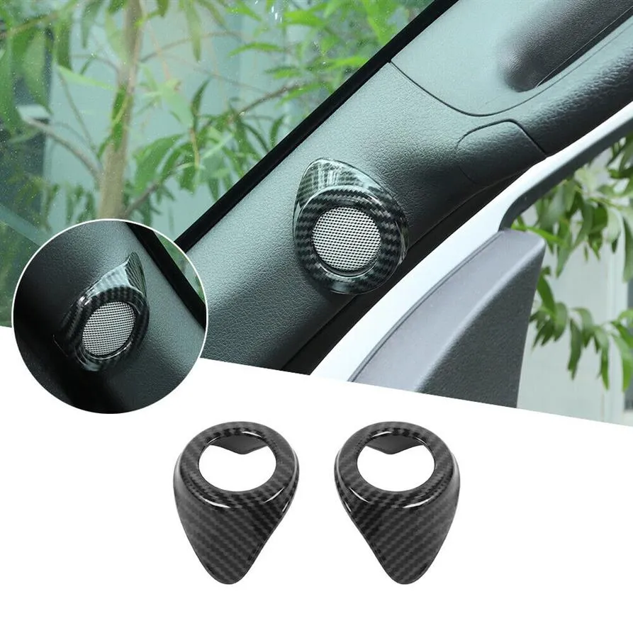 Car A-pillar Horn Decoration Cover For Ford F150 Raptor 09-14 Carbon Fiber 2PCS322F