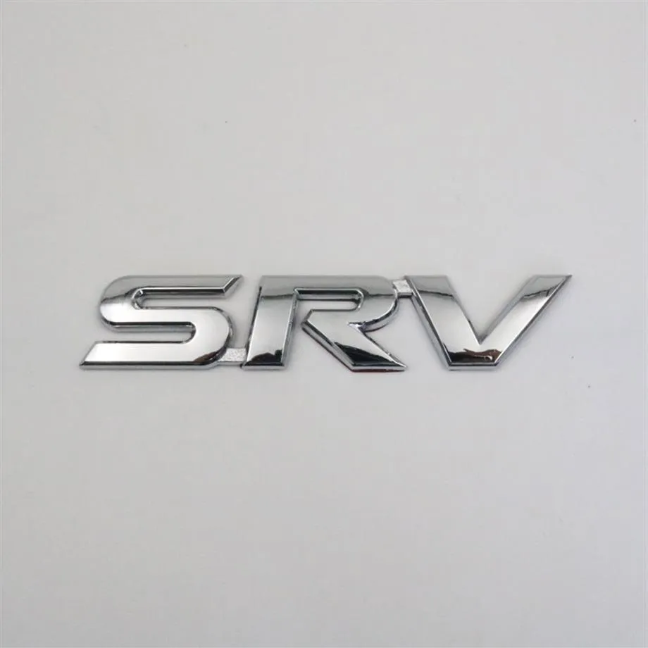 Para Toyota SRV Emblema 3D Carta Cromado Prata Distintivo de Carro Logo Adesivo295u