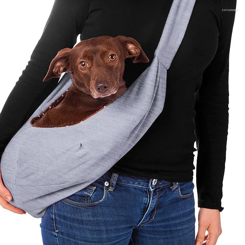 Dog Car Seat Covers Reversible Small Cat Sling Carrier Bag Travel Tote Soft Comfortable Double-sided Pouch Shoulder Carry Handbag