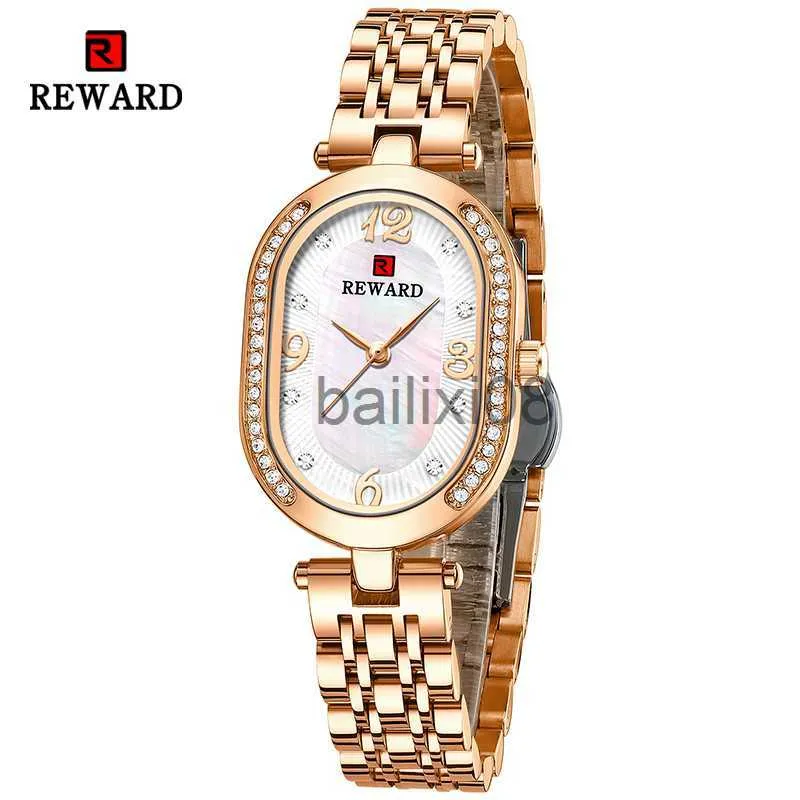 Autres Montres Nouvelle RÉCOMPENSE Femmes Montre-Bracelet De Mode De Luxe Montres À Quartz Bracelet En Acier Inoxydable Cadeau pour Fille Femme Mère Amis J230728