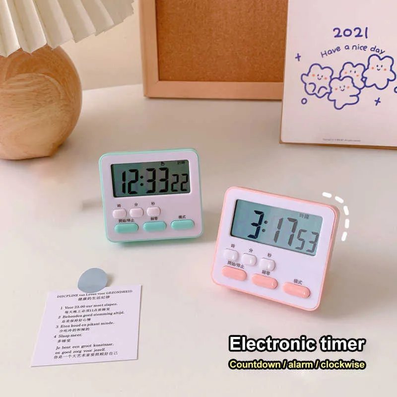 Timer, digitaler Küchentimer, große Ziffern, lauter Alarm, magnetische Rückseite, Countdown-Timer mit großem Display zum Kochen, Sport, Spielen