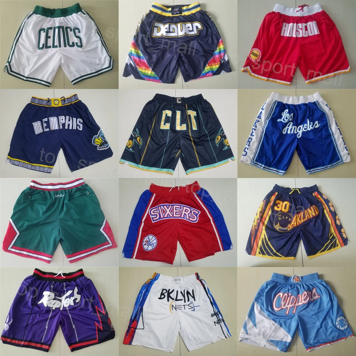 Männer Team Reißverschluss Fly Basketball Shorts Sport Just Don Pant Kordelzug HipPop Wear Jogginghose Justdon Short Quick Dry Atmungsaktive Western Eastern Laufhose