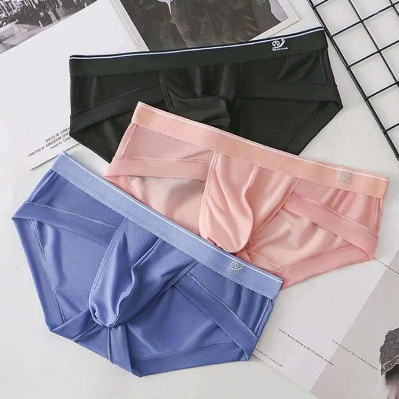 Onderbroek Mannen Pantie Dunne Ademende Slim Fit Zachte Ondergoed Slipje Ijs Gevoel Mannelijke Binnenkleding Kleding