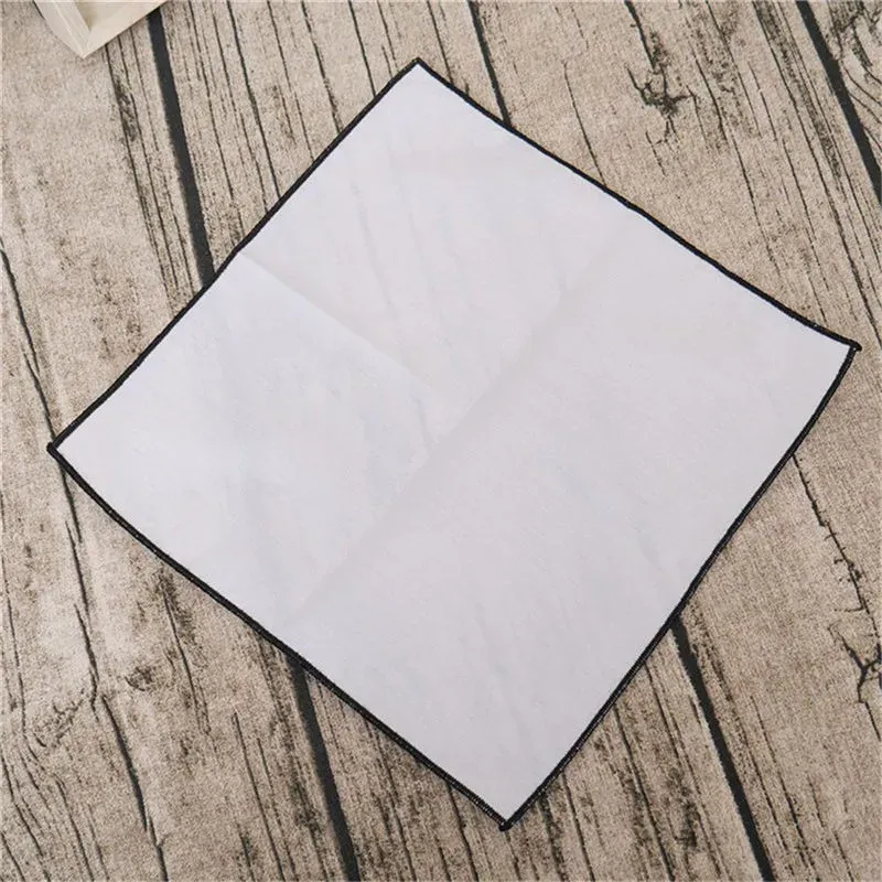 Pocket Squares Handkerchiefs Mens White Cotton 23x23cm Suits White Pocket Handkerchiefs Gentlemen Suit Accessories Square Handkerchief