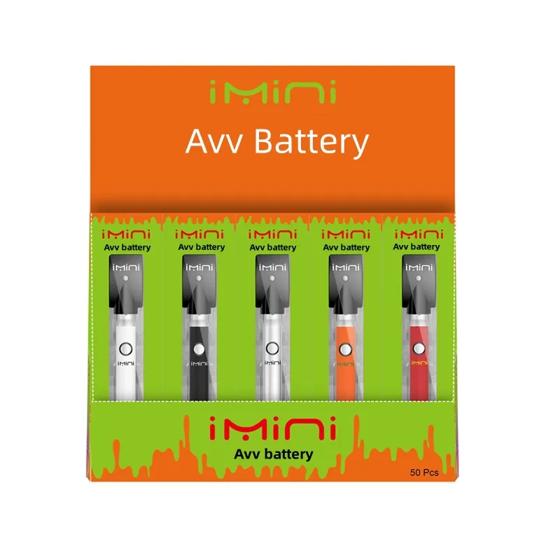 Original Imini AVV Battery 380mAh Bottom Adjustable Voltage Preheat VV for 510 Thread Cartridge Battery in Display Box from Manufacturer Supply