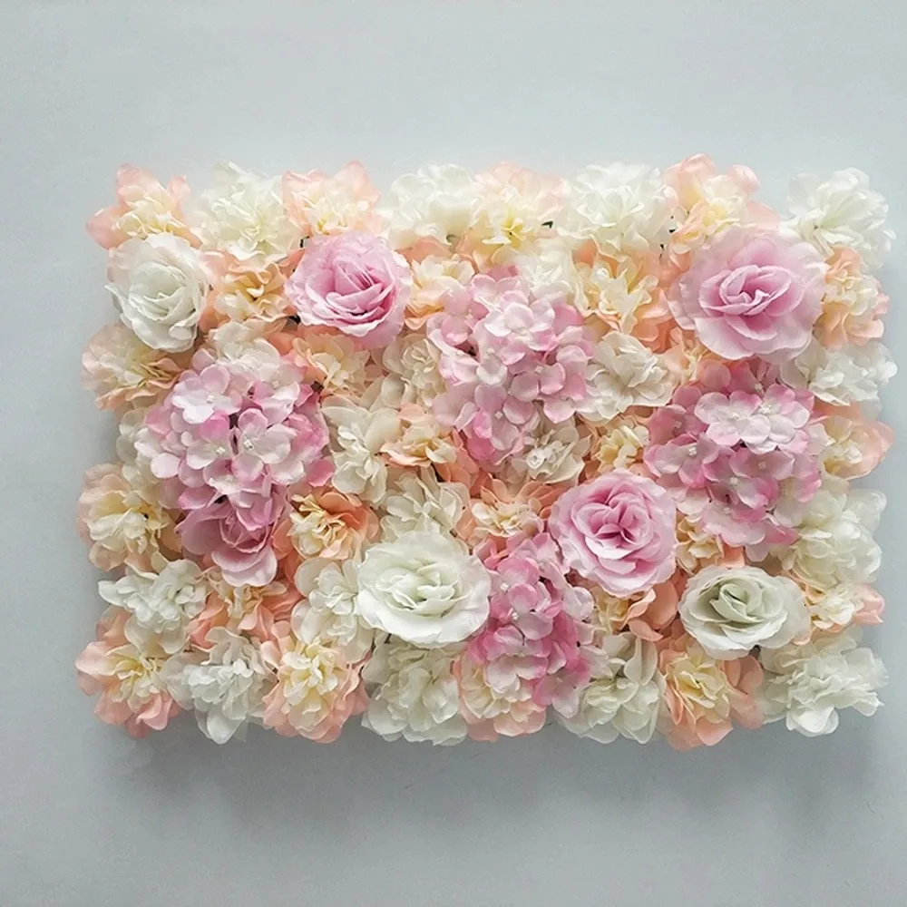 Decorative Flowers Wreaths High Quality Rose Artificial Flower Wall Panel Decor Backdrop Wedding Party Event Birthday Shop Scene Customized 230731