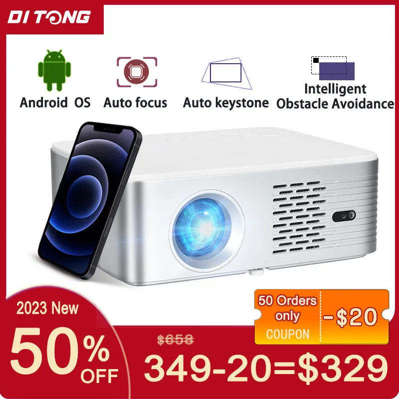 Outros Eletrônicos 2023 Full HD Projetor 4K 1920x1080P Inteligente Android 9 0 Wifi LED Vídeo Home Theater Cinema Foco automático Telefone Filme 230731