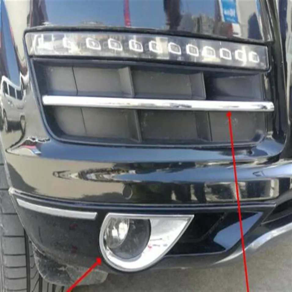 Alta qualidade ABS cromado 2 peças decoração da lâmpada de nevoeiro dianteira do carro guarnição 2 peças decoração da lâmpada de nevoeiro dianteira para Audi Q7 2010-2016279R