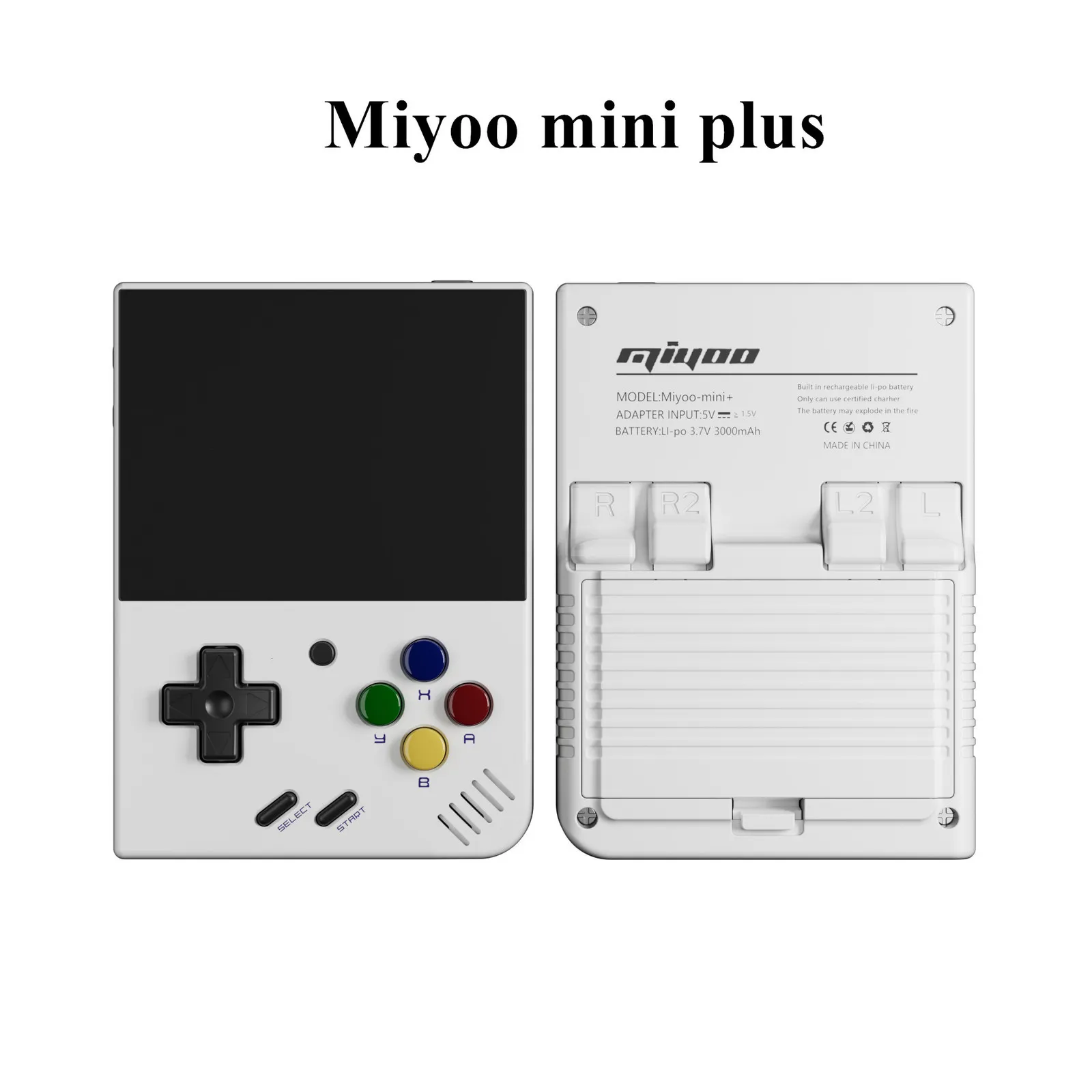 Jogadores de jogos portáteis 3 5 polegadas MIYOO Mini Plus Retro Handheld Console Open Source Miyoo mini Video Games Player Box Kids Gift 230731