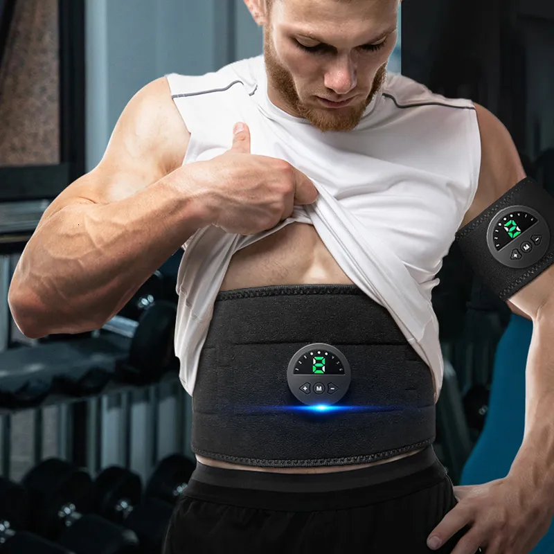 DHgate EMS Abdominal Belt Electric Muscle Stimulator Slimming Waist Trainer Fitness Abs Trainer Lose Weight Fat Burn Health Beauty