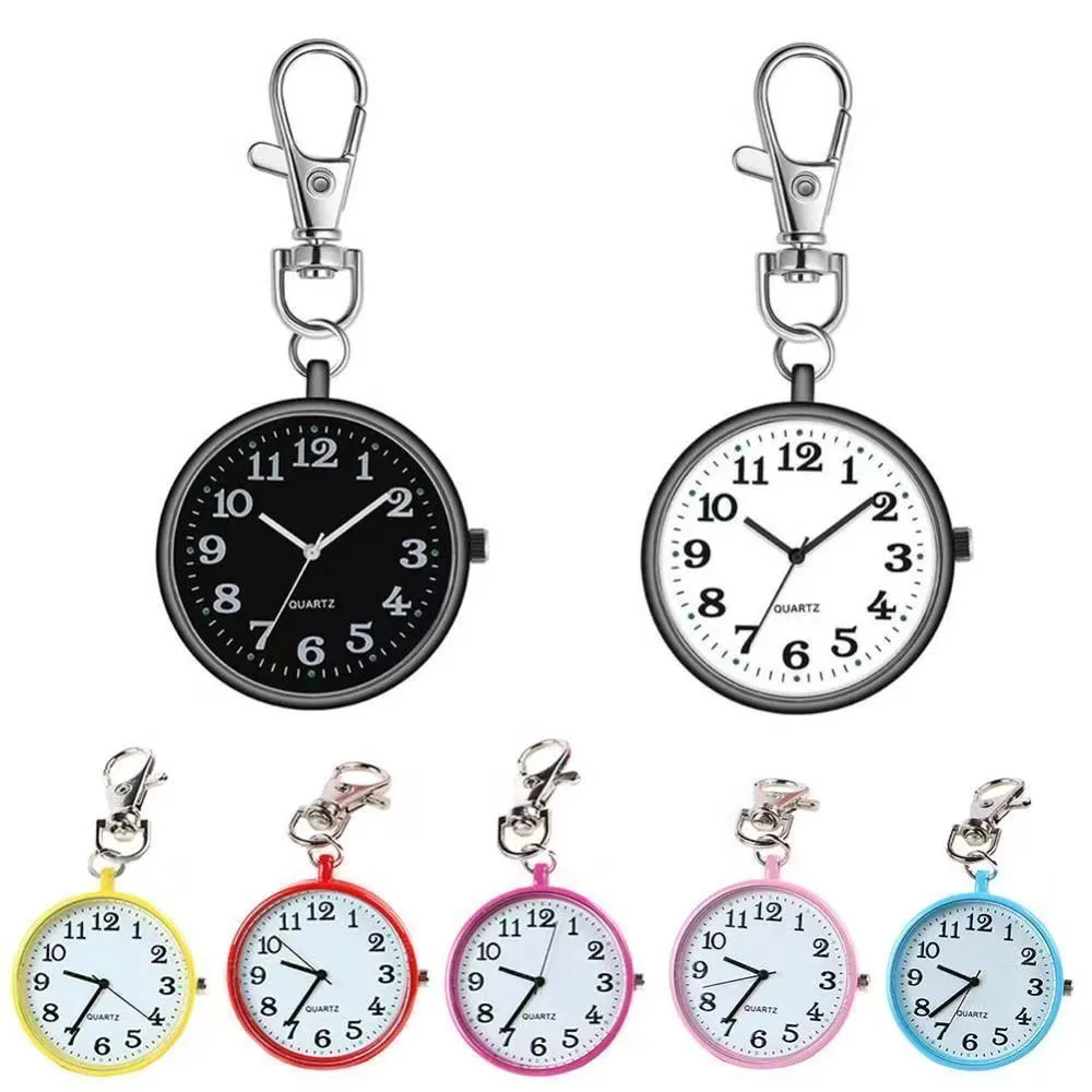 Party Favor Portable Digital Quartz Watch KeyChain Waterproof Nurse Pocket Watch Xmas Gift Key Creative Party Supplies Gifts Q378