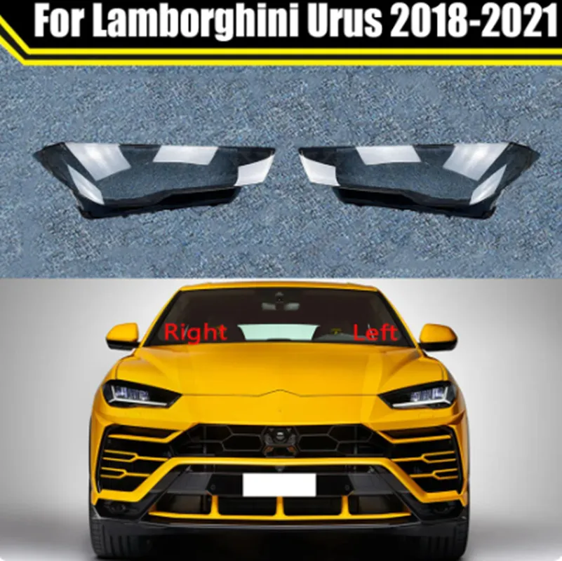 Auto Scheinwerfer Fall Für Lamborghini Urus 2018-2021 Auto Front Scheinwerfer Abdeckung Glas Lampe Shell Objektiv Glas Kappen Licht lampenschirm