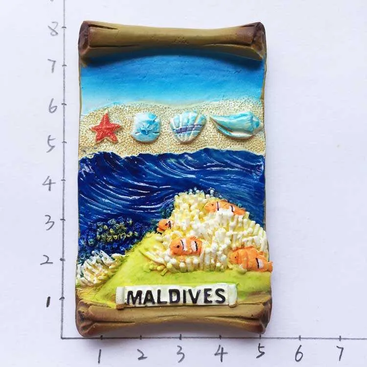 3D Sea Fish Fridge Magnet - Maldives Bali Jamaica Souvenir Decor