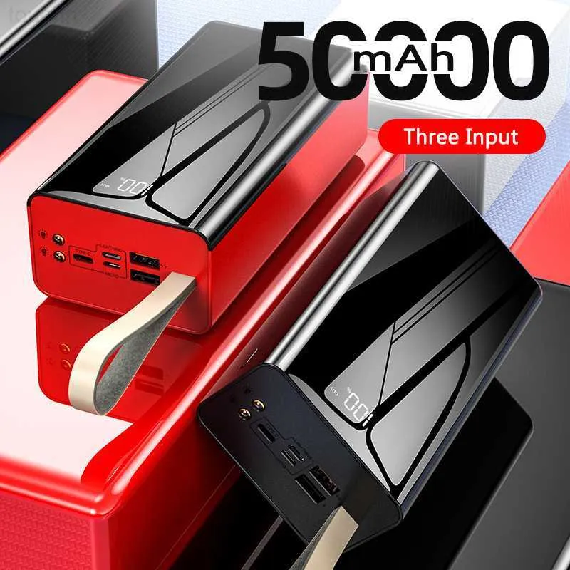 40000mAh Power Bank With PD 30W QC4.0 Fast Charging - Built-in Cables & LED Display